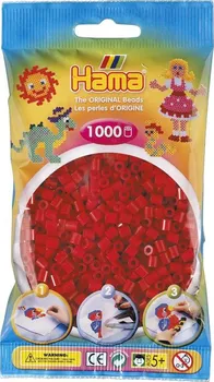 Dětské navlékací korálky Hama H207-22 Midi červené 1000 ks