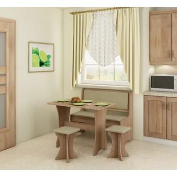 Jídelní set Jídelní set (kuchyňská sestava jednoduchá, rovná) - Jídelní set, kuchyňská lavice rovná)