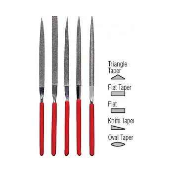 Plastikový model Sada plochých diamantových jehlových pilníků ZONA