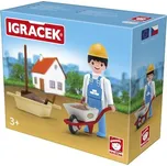 Igráček zedník s kolečkem a doplňky