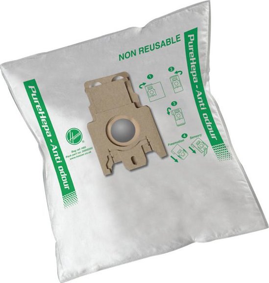 Hoover H60 Sacs pour Aspirateur, Originaux, en Microfibre, Pur EPA