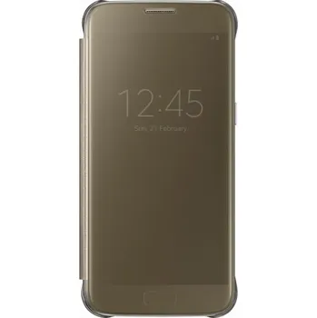 Pouzdro na mobilní telefon Samsung Clear View Cover pro Galaxy S7 zlaté