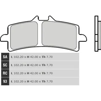 Brzda pro motocykl Brzdové destičky BREMBO pro Suzuki GSX-R 1000 12-18 (Přední - Směs sinter metal 1 pár)