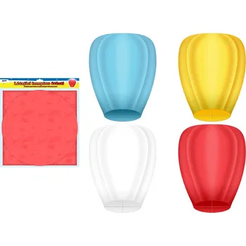 Svatební dekorace MFP lampión štěstí létající 100x40cm barevný mix