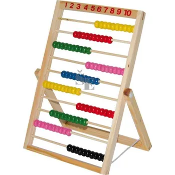 Dřevěná hračka Počítadlo dřevěné 20x29cm 119601 10 řad, Wiky