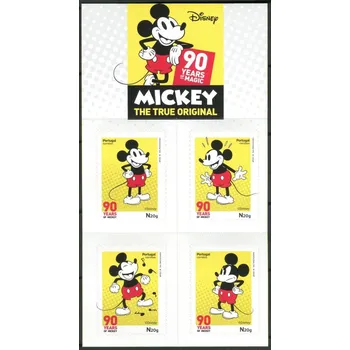 Poštovní známka CTT - Portugal post (2018) MiNr. ** - Portugalsko - Set - Mickey - 90 let - samolepící