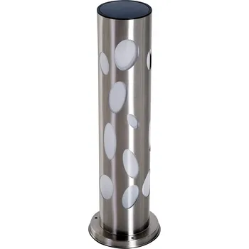 Stojací lampa Zahradní solární lampa 12 LED | stříbrná