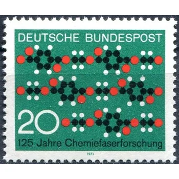 Poštovní známka (1971) MiNr. 664 ** - Německo - Výzkum chemických vláken