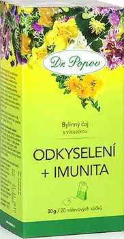 Léčivý čaj Dr. Popov čaj Odkyselení + imunita 20 x 1,5 g