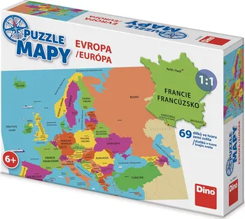 Puzzle Dino Mapy Evropa 69 dílků