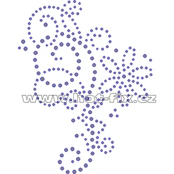 A001-P - abstrakt nažehlovacíhot-fix kamínkový potisk na textil, rozměr cca 10,0x13,0cm barva: polobroušené kameny barva 126 Black diamond /šedá