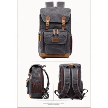 Městský batoh Stylový retro foto batoh Vagabund gray (Designový batoh pro každodenní užívání i cestování)