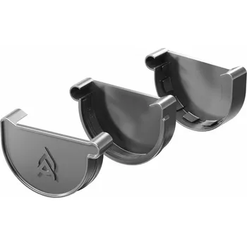 Střecha Gutta Plastové čelo žlabu ŠEDÉ Gutta Aqua 125 Levé