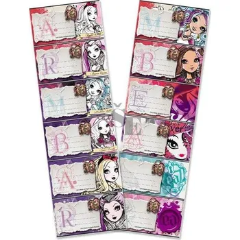 Sešit Etikety na sešity EVER AFTER HIGH mix, Starpak