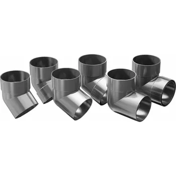 okap Gutta Plastové okapové koleno ŠEDÉ Gutta Aqua 110 67,5°