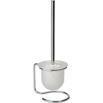 WC štětka BEMETA OMEGA: WC štětka miska sklo, na postavení, bílý kartáč 104113102