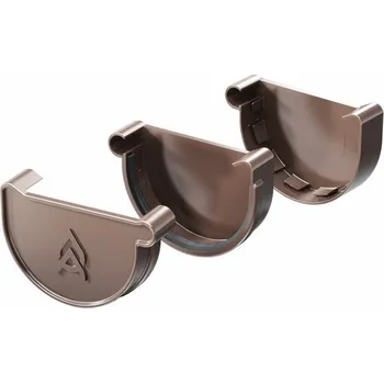 okap Gutta Plastové čelo žlabu HNĚDÉ Gutta Aqua 150 Pravé