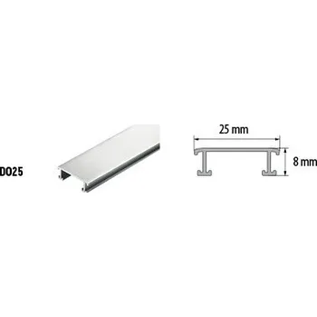 Cezar Listela 25mm/2,5m AL ELOX broušená