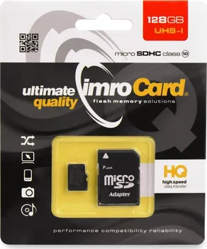Paměťová karta IMRO microSD 128 GB Class 10 UHS (DM:28076) + adaptér SD