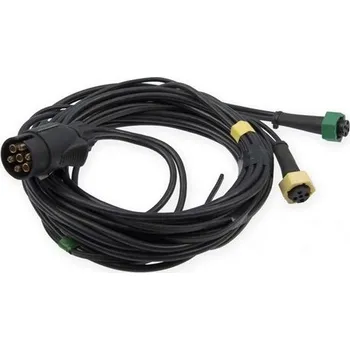 kabeláž k přívěsu 5 m + 7 pól zásuvka + vývody na přední poziční světla