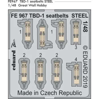 Plastikový model Eduard 1/48 TBD-1 seatbelts STEEL (GREAT WALL HOBBY)
