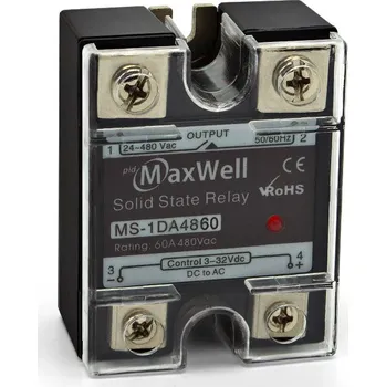 Relé Solid State Relé Maxwell MS-1DA4860 60A Jednofázové