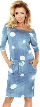 Dámské šaty Numoco 13-74 modré s puntíky