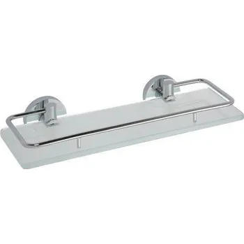 Drátěná police BEMETA OMEGA: Polička skleněná s výklopnou hrazdou 300 mm 104102202