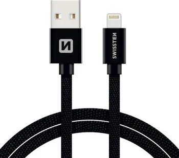 Datový kabel Swissten USB/Lightning MFi 1,2 m černý