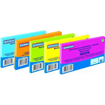 Samolepící bloček samolepicí bloček neon 76x127mm, 100 lístků - žlutá