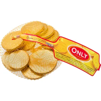 Cukrovinka Only Gunz Mléčné čokoládové mince 28 %