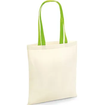 Nákupní taška Bavlněná taška s kontrastními uchy W101C