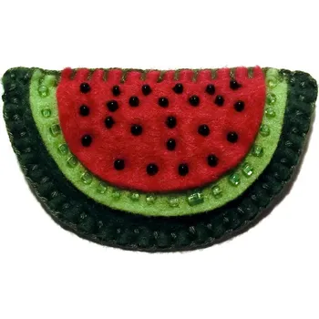 Brož Petra Truszyková Brož plstěná - meloun