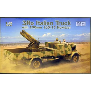 Plastikový model IBG 1/35 3Ro Italian Truck w/ 100mm 100/17 Howitzer