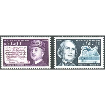 Poštovní známka Post France (1971) MiNr. 1769 - 1770 ** - Francie - Osobnosti - Charles Delestraint, generál; Robert Houdin, kouzelník