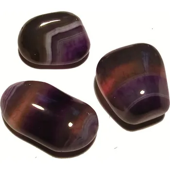 Drahý kámen Tromlovaný kámen - Achát barvený fialový L