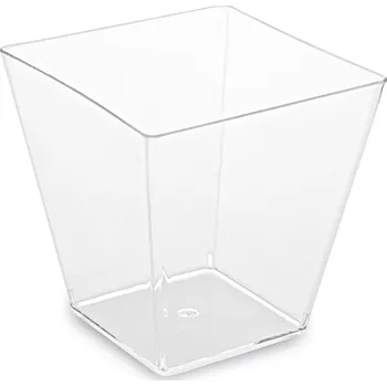 WIMEX 66331 fingerfood kelímek hranatý čirý 7,2 x 7,2 x 7,2 cm, 20 ks