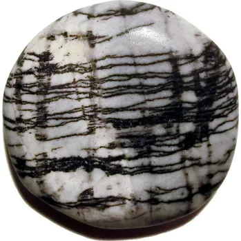 Drahý kámen Tromlovaná placička - Jaspis písmenkový 04