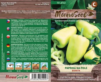 Semeno Moravo Seed Paprika zeleninová raná Boneta