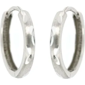 Náušnice Zlatnictví U Kostela Stříbrné náušnice kroužky s jemnou rytinou EDD012728 305679398