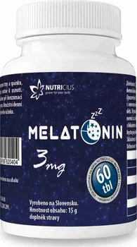 Přípravek na podporu paměti a spánku Nutricius Melatonin 3 mg 60 tbl.