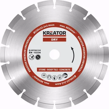 Řezný kotouč Kreator Premium KRT082104 kotouč diamantový 230 × 22,2 × 2,4 mm