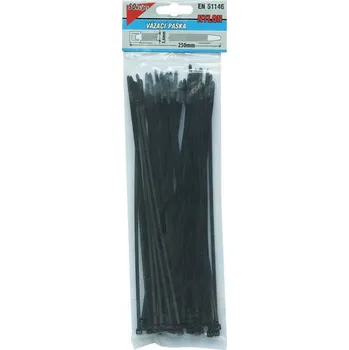 Počítač Festa Vázací pásky plastové, 50 ks, 250 x 3,6 mm