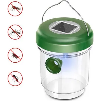 Zahradní dekorace Solární hubič hmyzu s LED světlem - set 2 kusy (Solární past na hmyz)