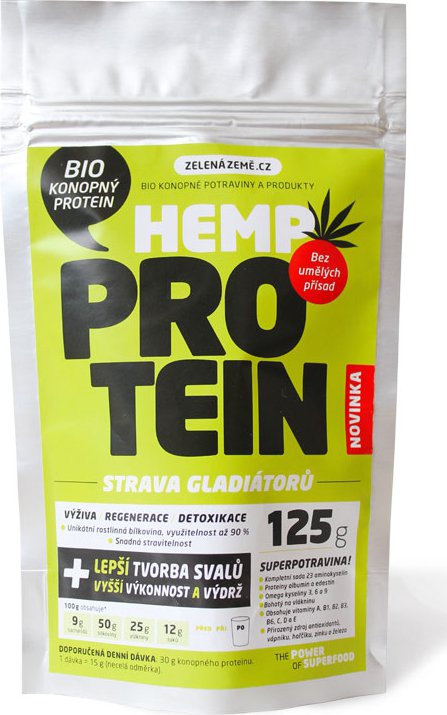 Konopný protein BIO 125 g | Zelená Země