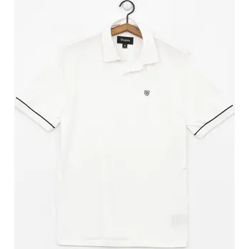 Pánské tričko Recenze Brixton Carlos S/S Polo Knit White/Black M