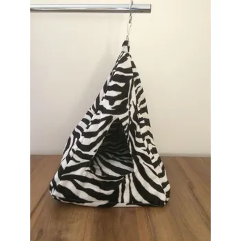 Pelíšek pro kočku Rajen závěsné iglú vzor zebra