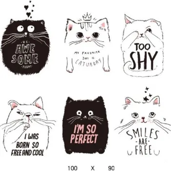Samolepící dekorace Samolepka na zeď - černobílé kočky