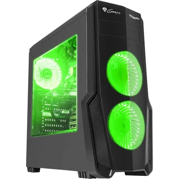 PC skříň Natec Genesis Titan 800 Green Midi NPC-1130