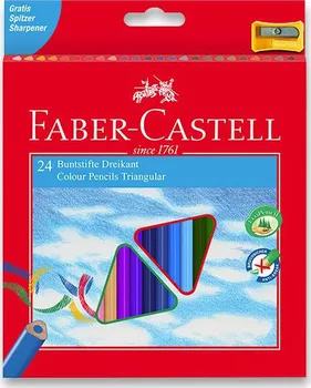 Pastelka Faber-Castell pastelky trojhranné 24 barev + ořezávátko